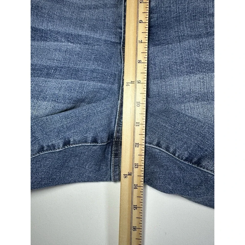 JUDY BLUE Women's Plus‎ Size 16W Blue Jeans Relaxed Fit Raw Hem Stretch Denim